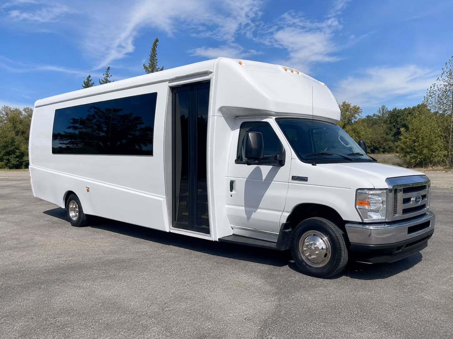 Passenger watching the Cape Coral scenery during a regional party bus road trip