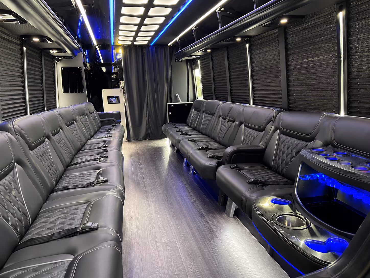 Cape Coral Bachelor & Bachelorette Transportation party bus exterior