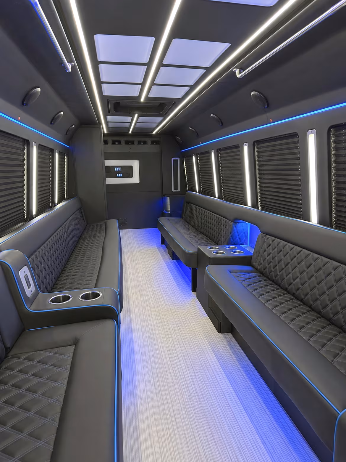 Cape Coral Birthday, Sweet 16, & Quinceañera Transportation party bus interior