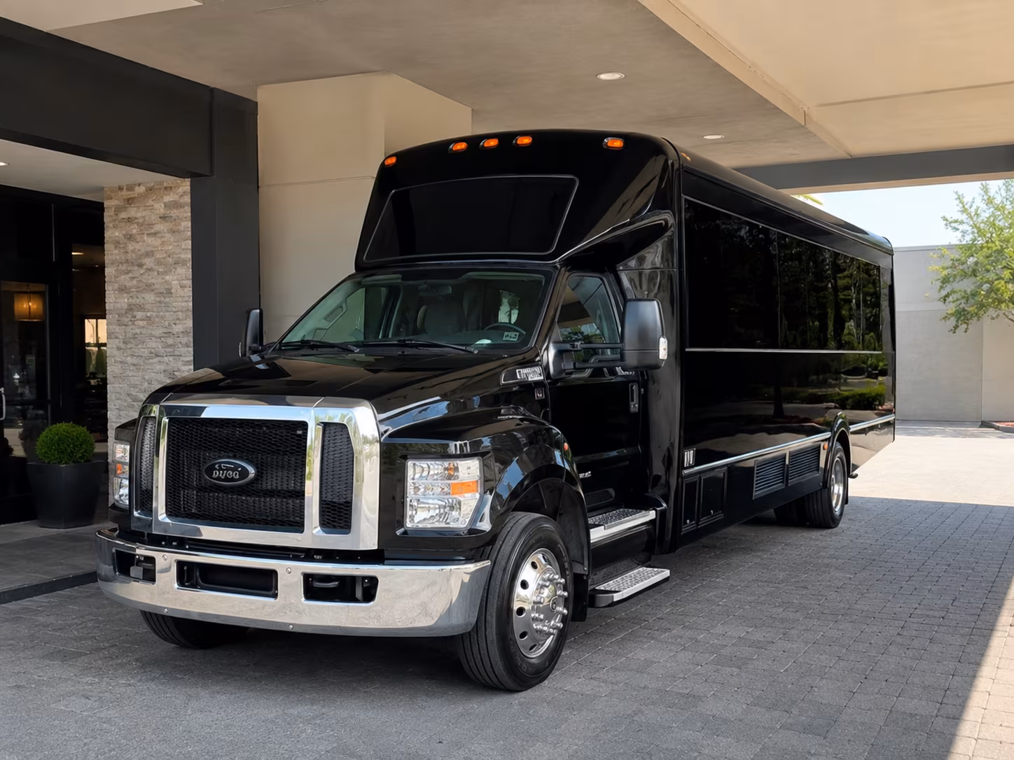 Cape Coral Private Event Transportation party bus exterior