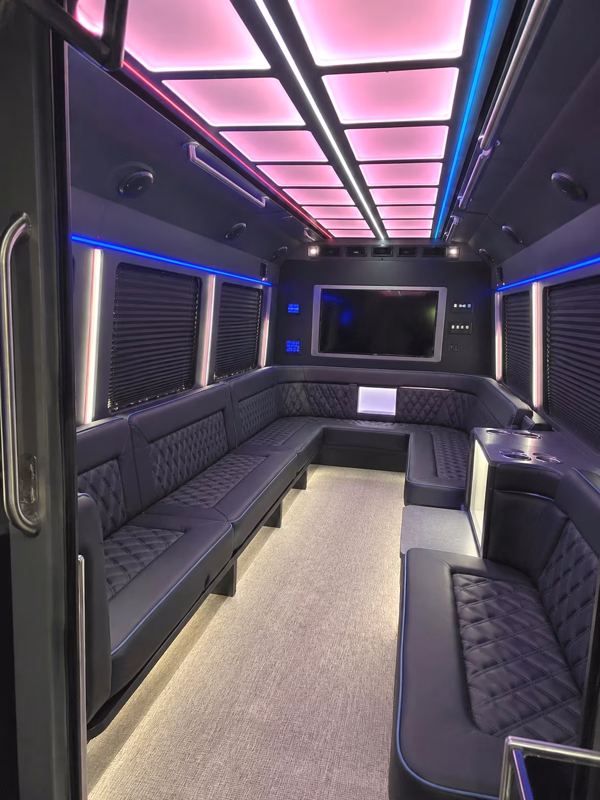 Cape Coral Private Event Transportation party bus interior