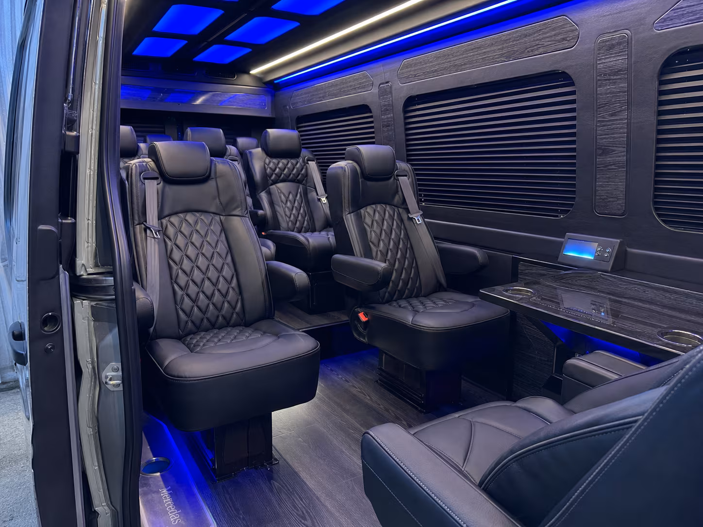 Cape Coral School Event Transportation party bus interior