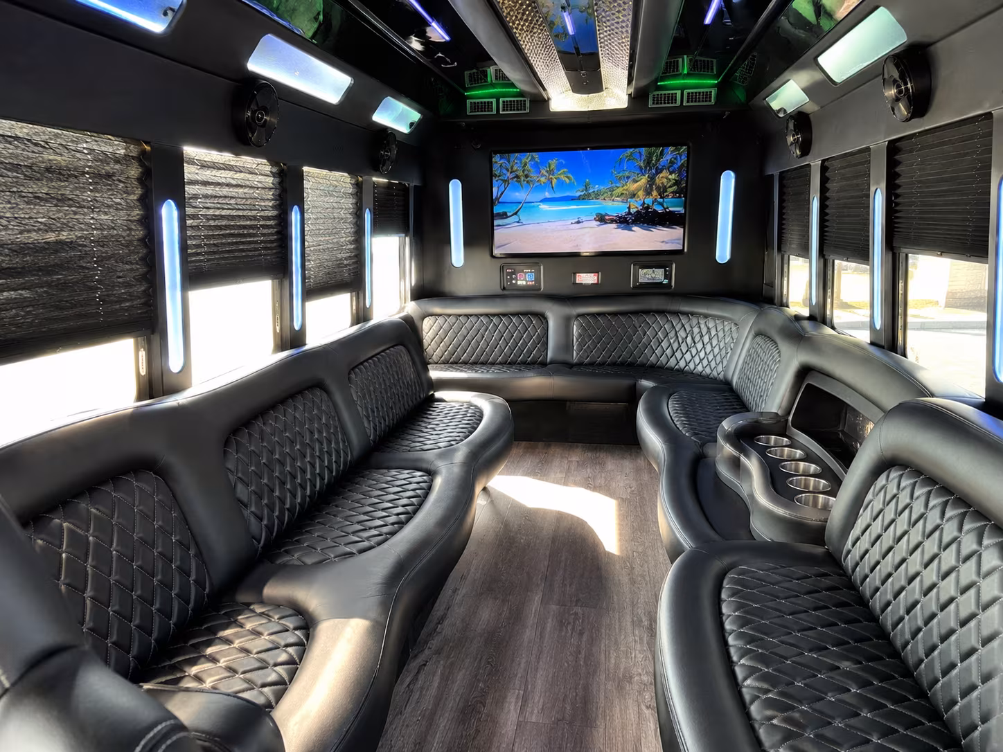Cape Coral Sporting Event Transportation party bus exterior